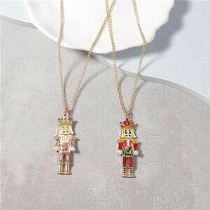 18K Gold-Plated Nutcracker Pendant Necklace